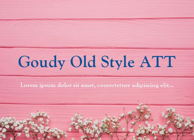 Goudy Old Style ATT example